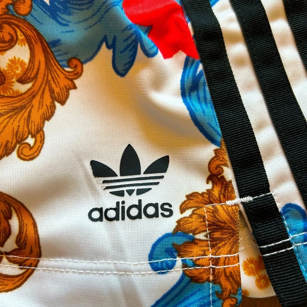 adidas Women's Athletic Shorts - Red, Blue, Brown Floral - Picture 7 of 10